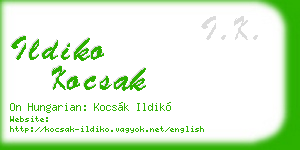 ildiko kocsak business card